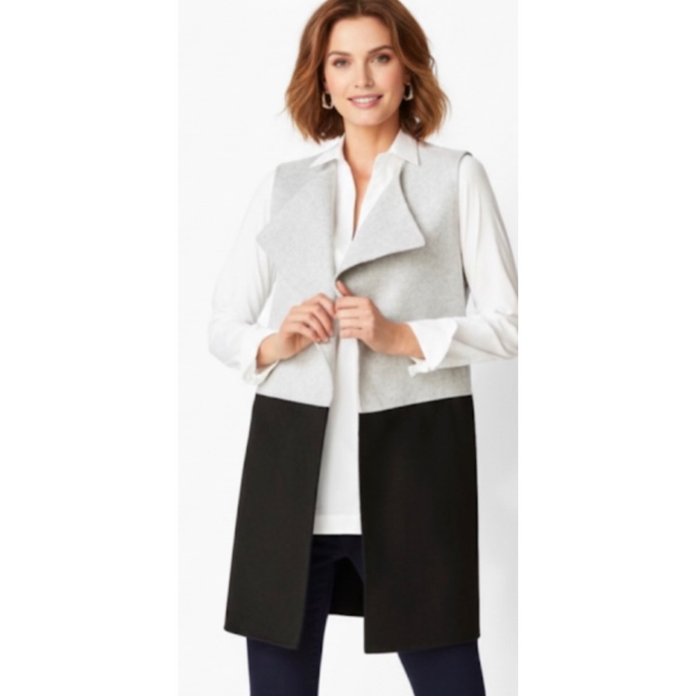 Talbots Colorblock Wool-Blend Vest